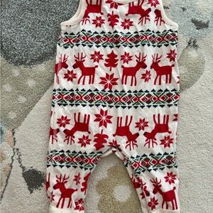 Hanna Andersson Red and Cream Baby Romper